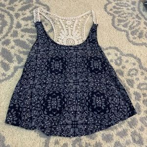 Bike and white patterned Rue21 cropped tank